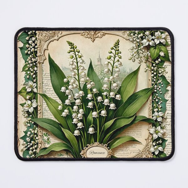Item preview, Vintage Romantic Scrapbook Page: Lily of the Valley designed and sold by BanaArtbyBB.