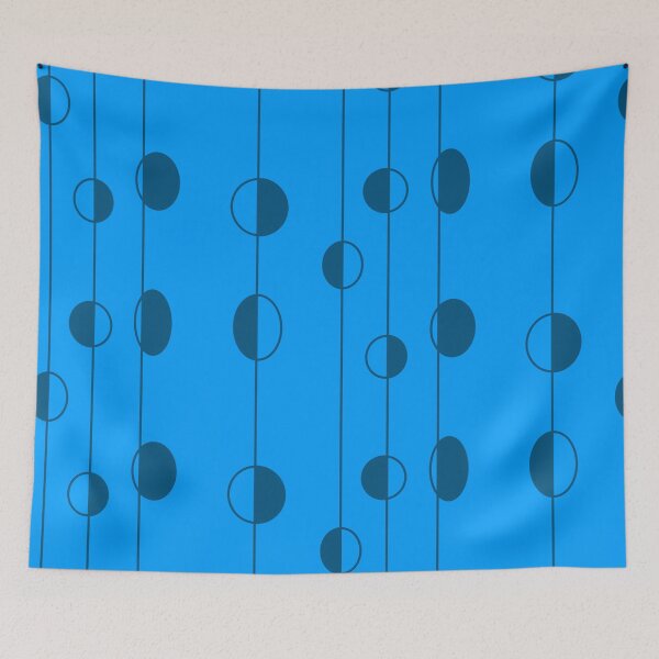 Item preview, Blue design,  vertical lines and dots designed and sold by Stefrait-7.