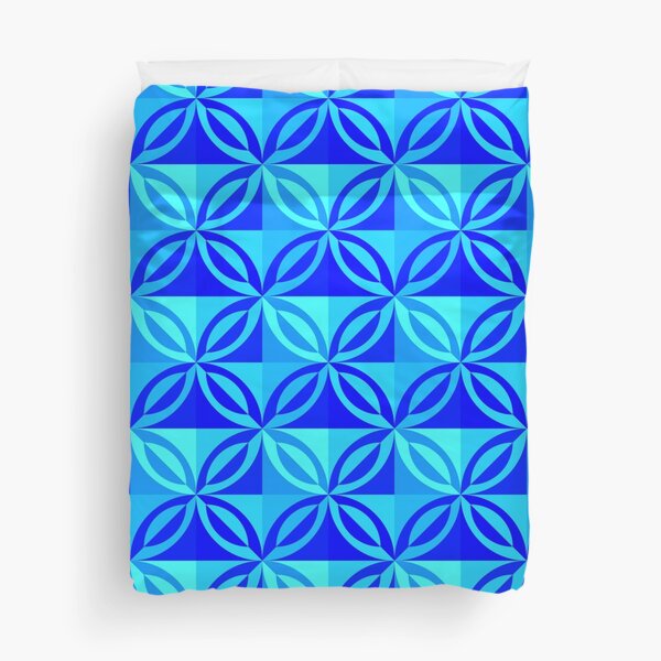Item preview, Blue And Aqua Mid-Century Modern Geometric Pattern designed and sold by DEC02.