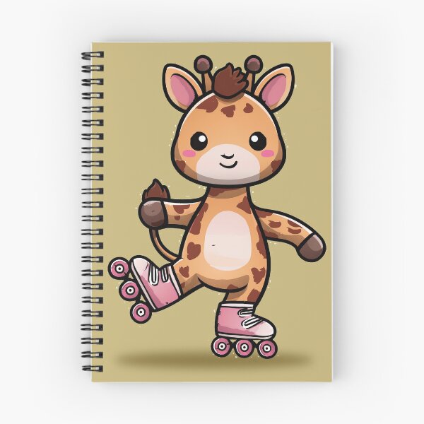 Item preview, Cute giraffe with big eyes on roller skates designed and sold by Koncept-Studio.