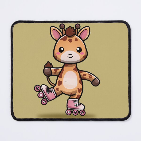 Item preview, Cute giraffe with big eyes on roller skates designed and sold by Koncept-Studio.