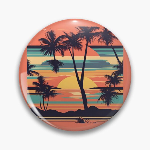 Item preview, Palm Tree Retro 80s Sunset Beach designed and sold by BigKingMonkey.