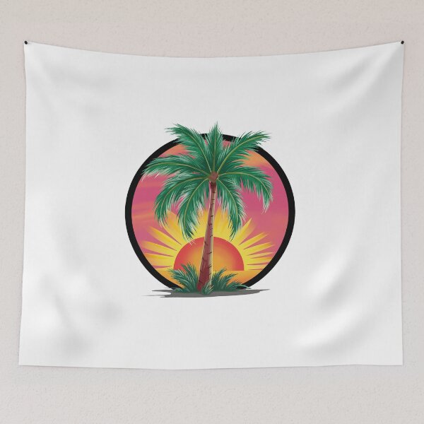Item preview, Tropical Palm At Sunset - Holiday Motif designed and sold by MrERNST.