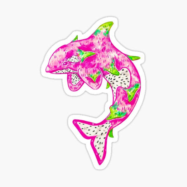 Dragon fruit orca Sticker