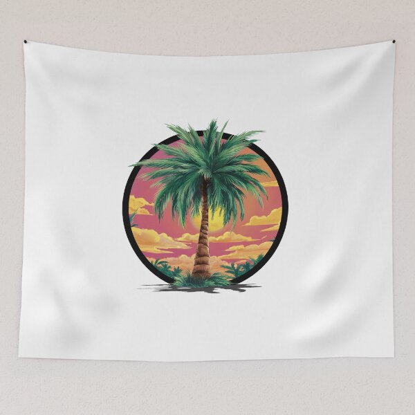 Item preview, Tropical Palm At Sunset - Holiday Motif designed and sold by MrERNST.