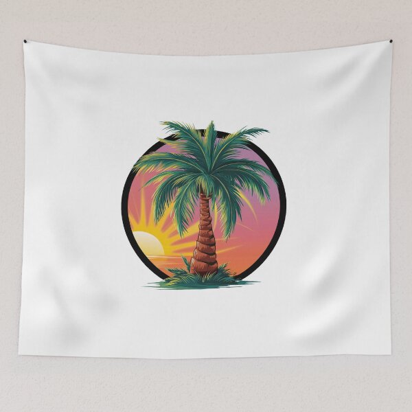 Item preview, Tropical Palm At Sunset - Holiday Motif designed and sold by MrERNST.