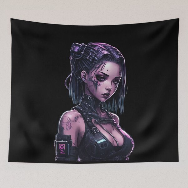 Item preview, Cyberpunk Girl, Sexy Character, Dystopian Anime designed and sold by Burn-Ego.