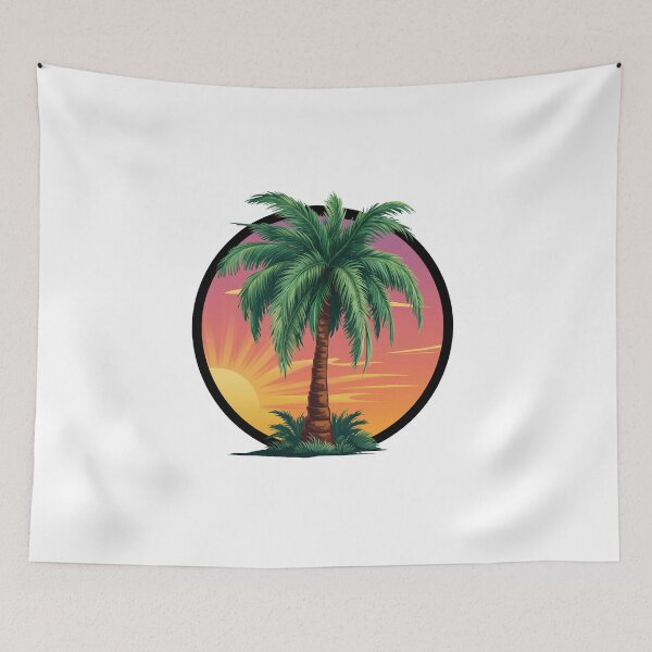 Item preview, Tropical Palm At Sunset - Holiday Motif designed and sold by MrERNST.