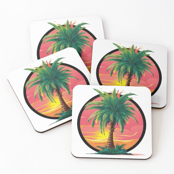 Item preview, Tropical Palm At Sunset - Holiday Motif designed and sold by MrERNST.