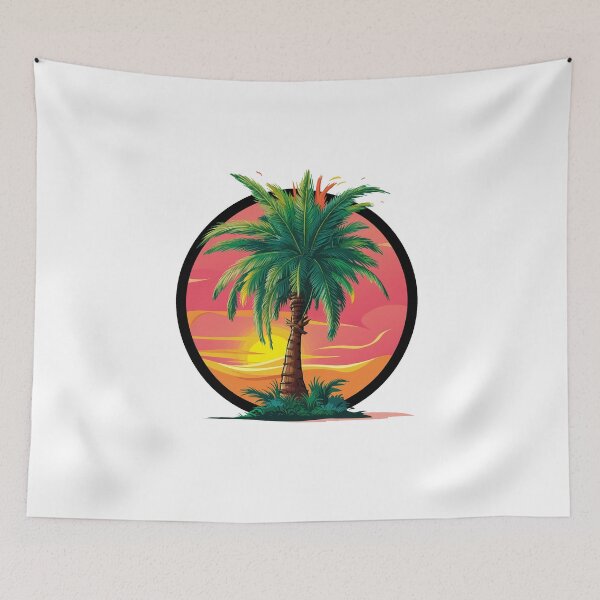 Item preview, Tropical Palm At Sunset - Holiday Motif designed and sold by MrERNST.