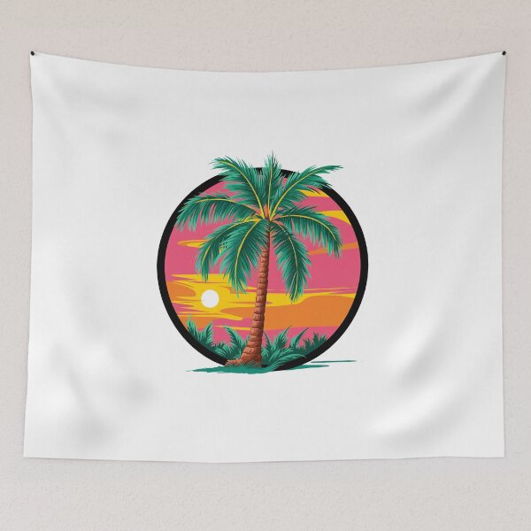 Item preview, Tropical Palm At Sunset - Holiday Motif designed and sold by MrERNST.