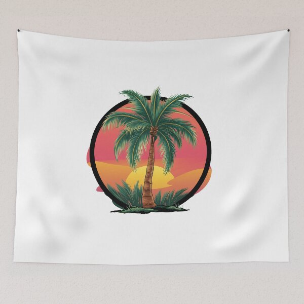 Item preview, Tropical Palm At Sunset - Holiday Motif designed and sold by MrERNST.