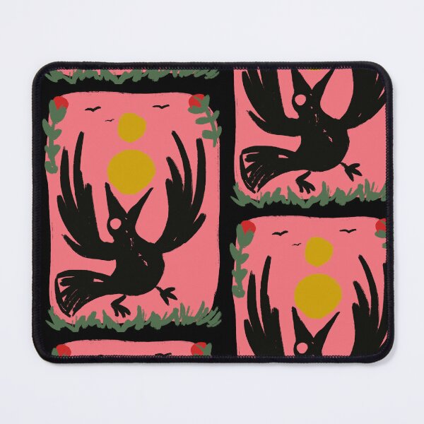 Item preview,  crow crowing to the moons in the fuchsia sky   designed and sold by AZTECartoon.