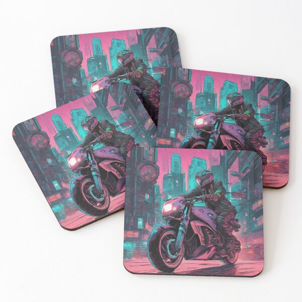 Item preview, Heading to the Future: Neon Motorcycle in the City of Dreams designed and sold by butikoshop.