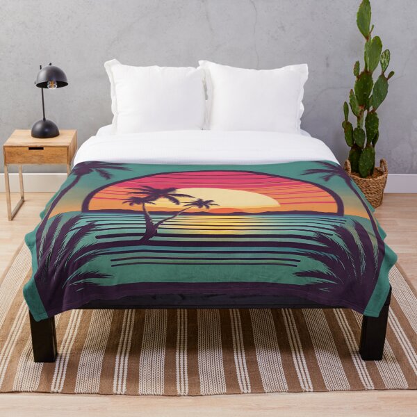 Item preview, Palm Tree Retro 80s Sunset Beach  designed and sold by BigKingMonkey.