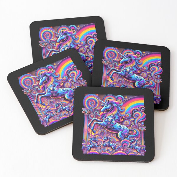 Item preview, High-Level Psychedelic Unicorns in Cosmic Swirls designed and sold by Noussairox.
