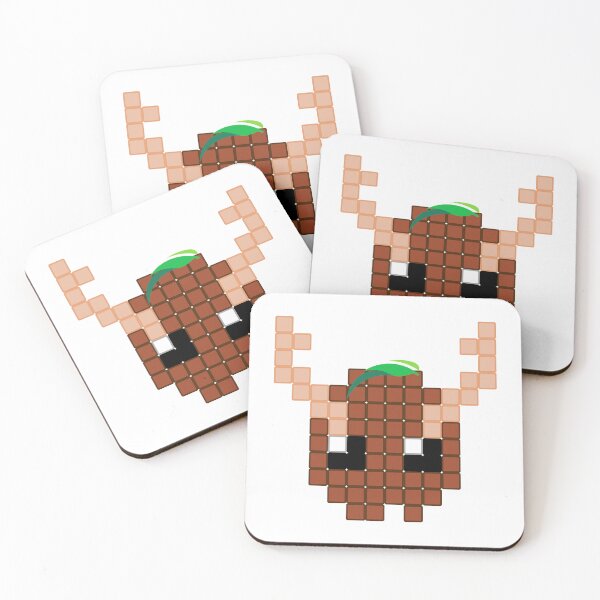 Item preview, Pixel Art Moose with Leaf Antlers designed and sold by Natrix Art Design.