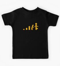 Evolution von Lego Mann Kinder T-Shirt