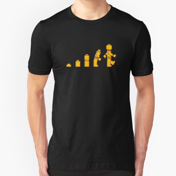 Evolution Of Lego Man Slim Fit T-Shirt