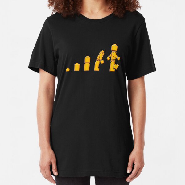 Evolution Of Lego Man Slim Fit T-Shirt