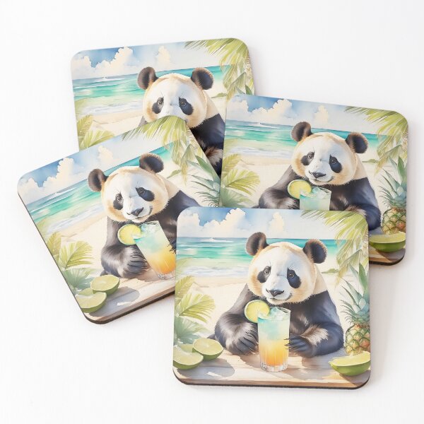 Item preview, Panda Holding Cocktail, Animal Drinking designed and sold by EnchantedWishes.