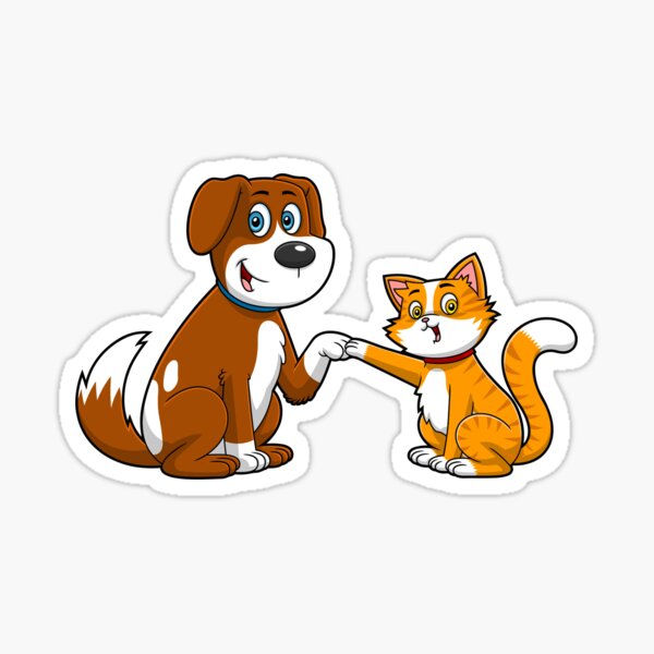 Item preview, CatDog-Cartoon Design of a Dog and Cat" designed and sold by MyStore2025.
