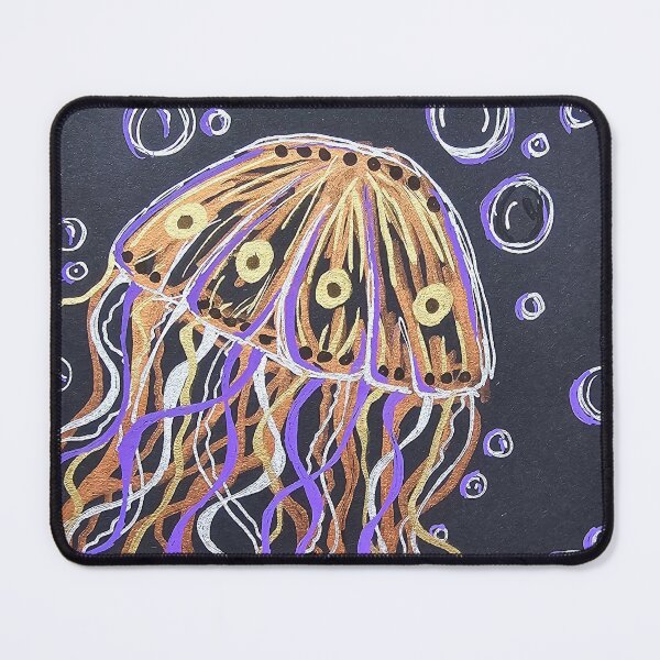 Item preview, Jellyfish underwater metallic artwork designed and sold by CreativelySophG.
