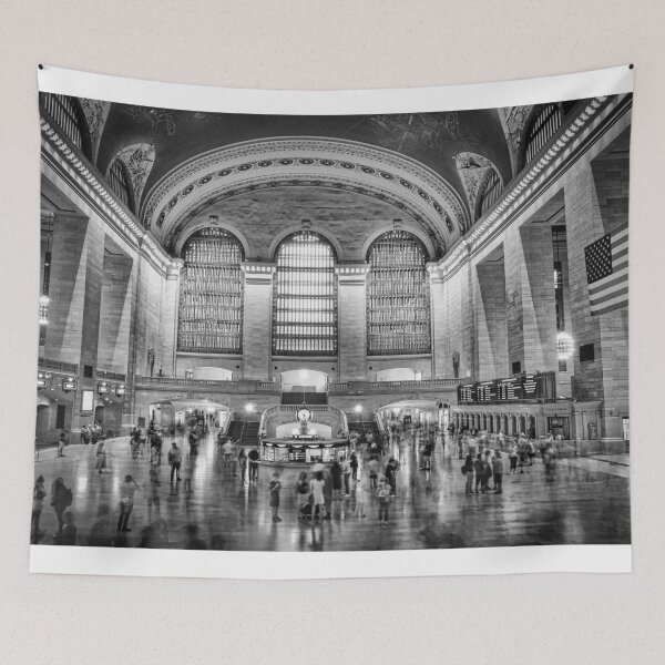 Item preview, Grand Central Terminal in black and white designed and sold by pcole123.