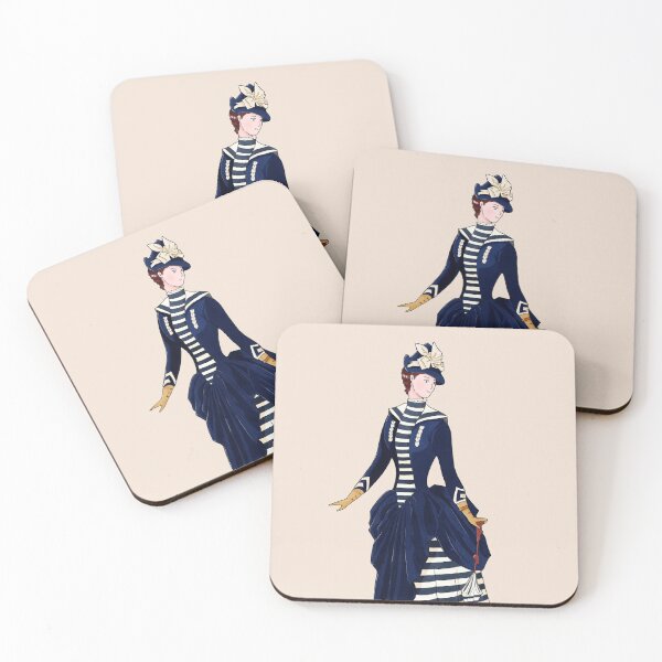 Item preview, Historical Costume 1880s Watercolor Fashion Illustration 8 designed and sold by MariOyama.
