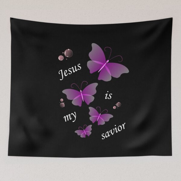 Item preview, Jesus Is My Savior with Pink Butterflies Christian Design designed and sold by AnyMar2023.