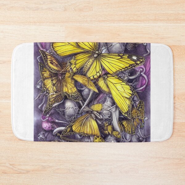 Item preview, Yellow Butterflies With Skulls 3 designed and sold by Christina Gourlay.