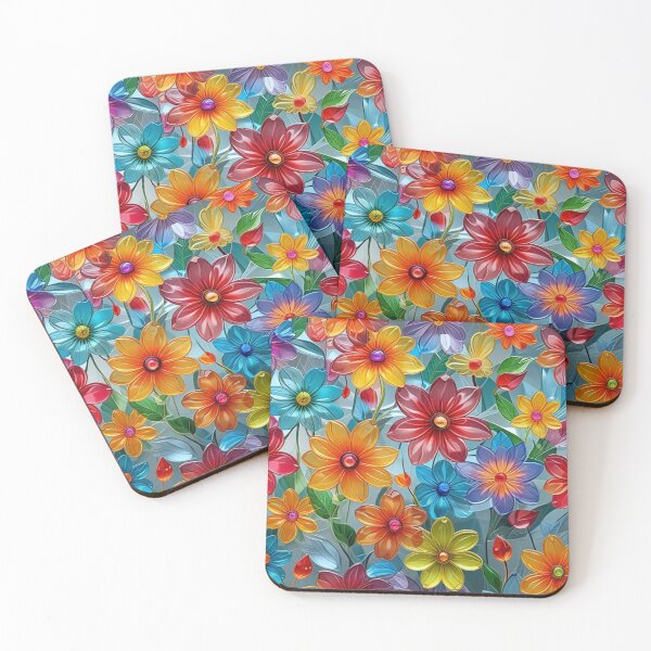 Item preview, Abstract Colorful Glass Flower Pattern designed and sold by calibrit.