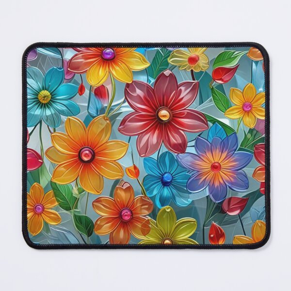 Item preview, Abstract Colorful Glass Flower Pattern designed and sold by calibrit.