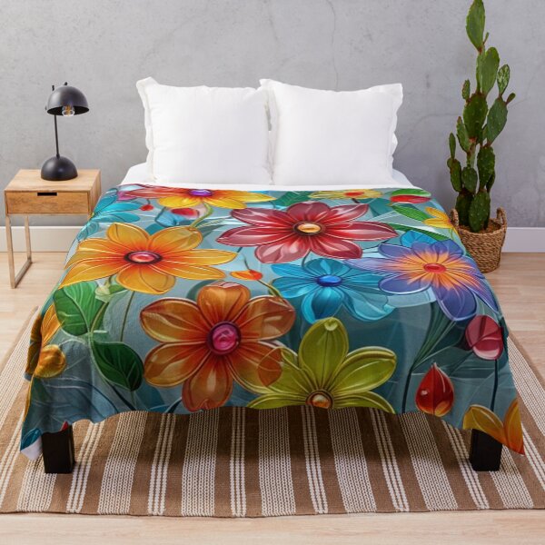 Item preview, Abstract Colorful Glass Flower Pattern designed and sold by calibrit.