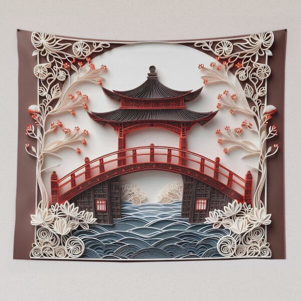 Item preview, Papercraft Red Bridge designed and sold by Catobix.
