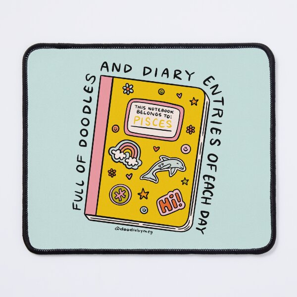 Item preview, Pisces Notebook designed and sold by doodlebymeg.