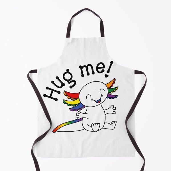 Item preview, Hug me! Cute Axolotl in LGBTQ+ Rainbow Pride colors designed and sold by JoyfulJen.