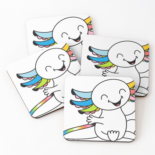 Item preview, Hug me! Cute Axolotl in Queer Pride colors designed and sold by JoyfulJen.