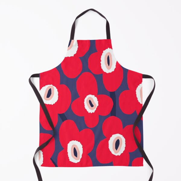 Item preview, Iconic Retro Scandinavian Flowers in American Blue and Red designed and sold by Deutschic.