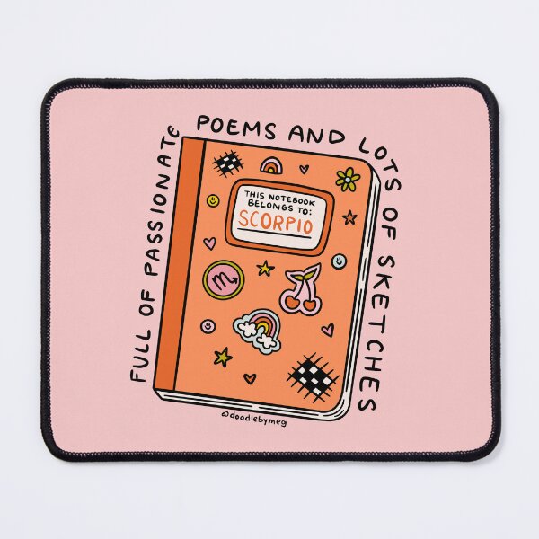 Item preview, Scorpio Notebook designed and sold by doodlebymeg.