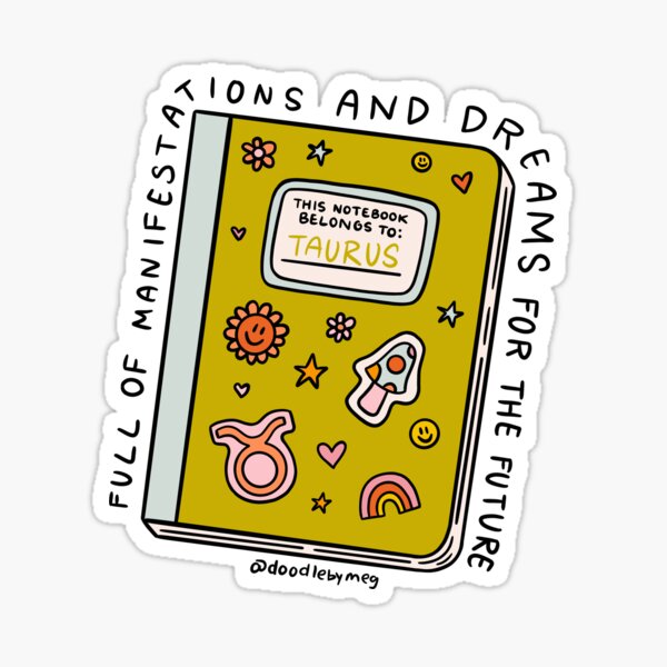 Item preview, Taurus Notebook designed and sold by doodlebymeg.