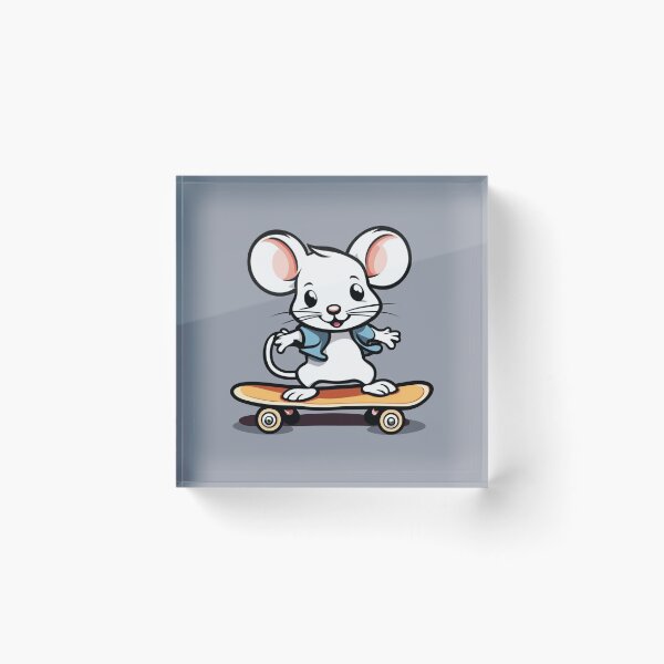 Item preview, Cute Mouse Playing Skateboard Cartoon Vector Icon Illustration designed and sold by hjian8219.