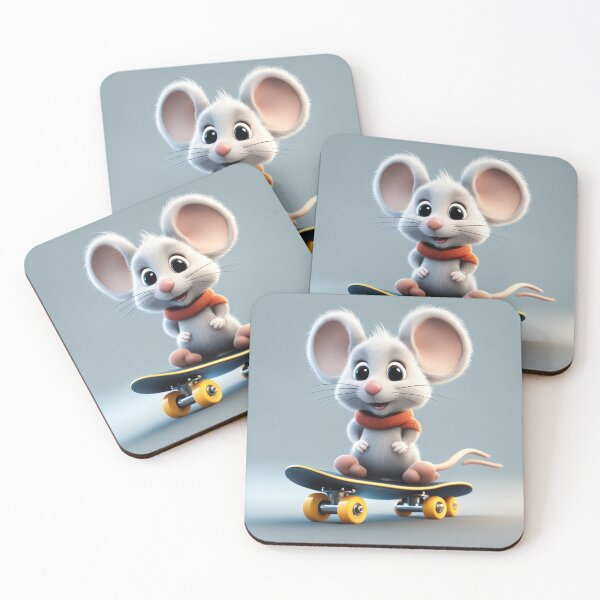 Item preview, Cute Mouse Playing Skateboard Cartoon Vector Icon Illustration designed and sold by hjian8219.
