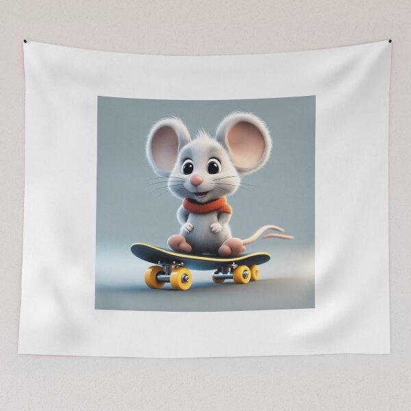 Item preview, Cute Mouse Playing Skateboard Cartoon Vector Icon Illustration designed and sold by hjian8219.