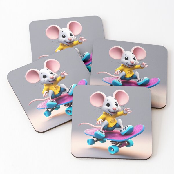 Item preview, Cute Mouse Playing Skateboard Cartoon Vector Icon Illustration designed and sold by hjian8219.