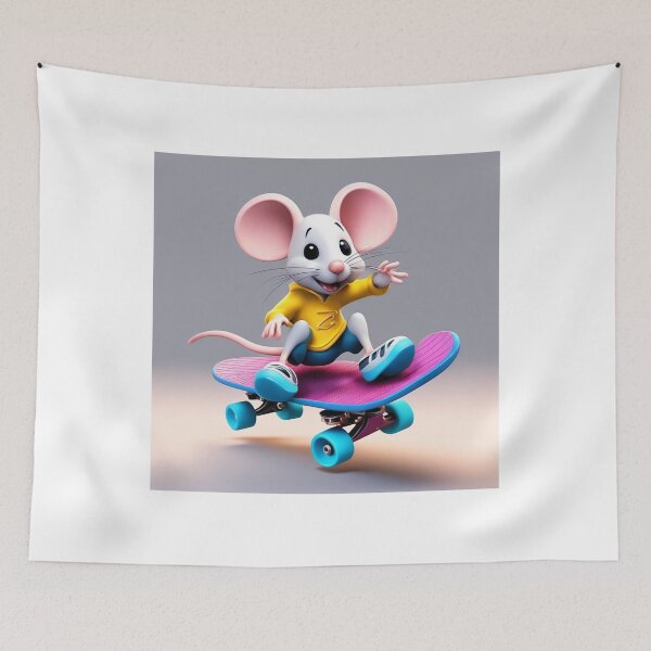 Item preview, Cute Mouse Playing Skateboard Cartoon Vector Icon Illustration designed and sold by hjian8219.