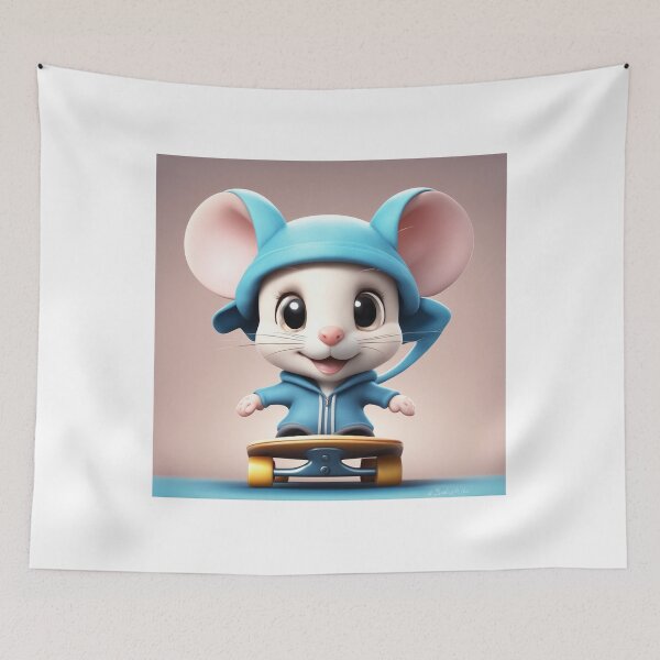 Item preview, Cute Mouse Playing Skateboard Cartoon Vector Icon Illustration designed and sold by hjian8219.