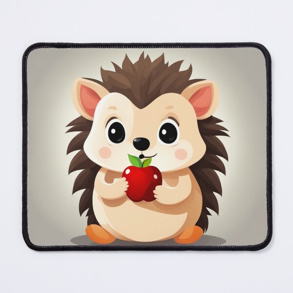 Item preview, Cute Hedgehog Eating Apple Cartoon Vector Icon Illustration designed and sold by hjian8219.