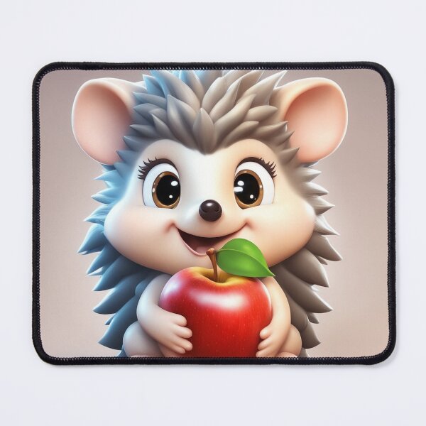Item preview, Cute Hedgehog Eating Apple Cartoon Vector Icon Illustration designed and sold by hjian8219.