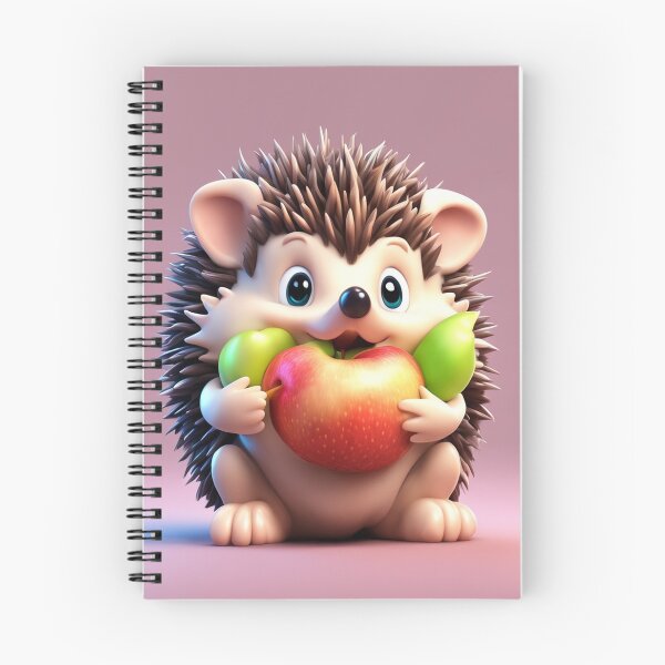 Item preview, Cute Hedgehog Eating Apple Cartoon Vector Icon Illustration designed and sold by hjian8219.